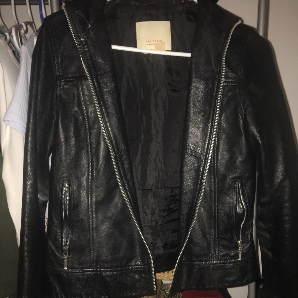 100% leather coat